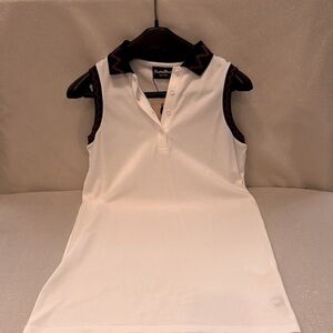 Rowing Blazers White Mini Dress with Navy and Red Accents